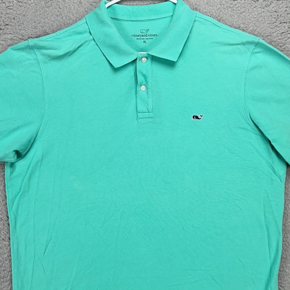 Vineyard Vines Other - Vineyard Vines Shirt Polo Mens XL Aqua Blue Rugby Short‎ Sleeve Logo Cotton NEW
